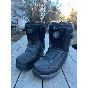 DC Travis Rice double Boa Snowboard Boots 2018 mens 13 black winter snow READ!